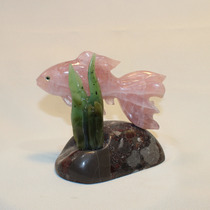 "Рыбка" из розового кварца