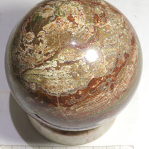 №3074 Витрофир эпидотизированный, м-е Архарлы, Казахстан, шар, диаметр95мм, 13000руб